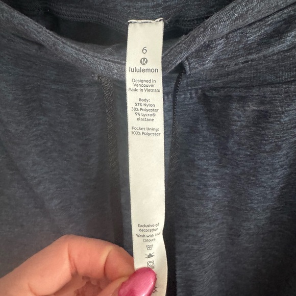 Lululemon Ready To Rulu Pants Updated 29" Inseam Heathered True Navy/Black  Sz 6 - Picture 7 of 15
